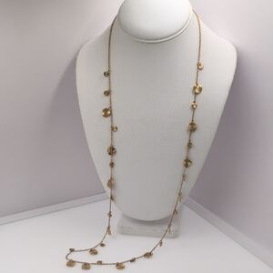 J. Crew Gold Necklace with Disc Charms